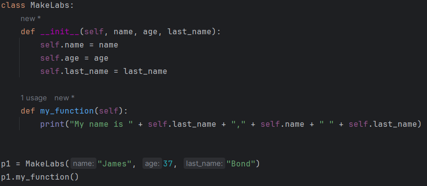 Object method example