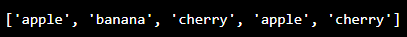 Output of a Python List Example
