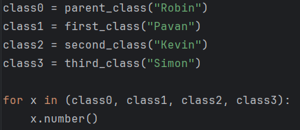 Polymorphism inheritance example