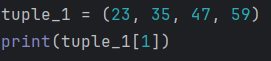 Example of a Python Tuple